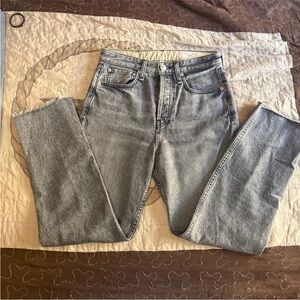 Rag & Bone Maya High Rise Ankle Slim Light Gray Denim Jeans